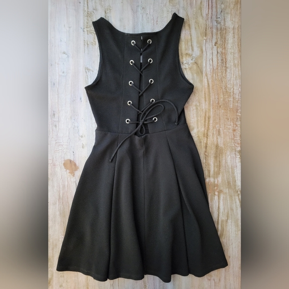 Altar'd State Black Textured Mini Dress - Picture 2 of 3